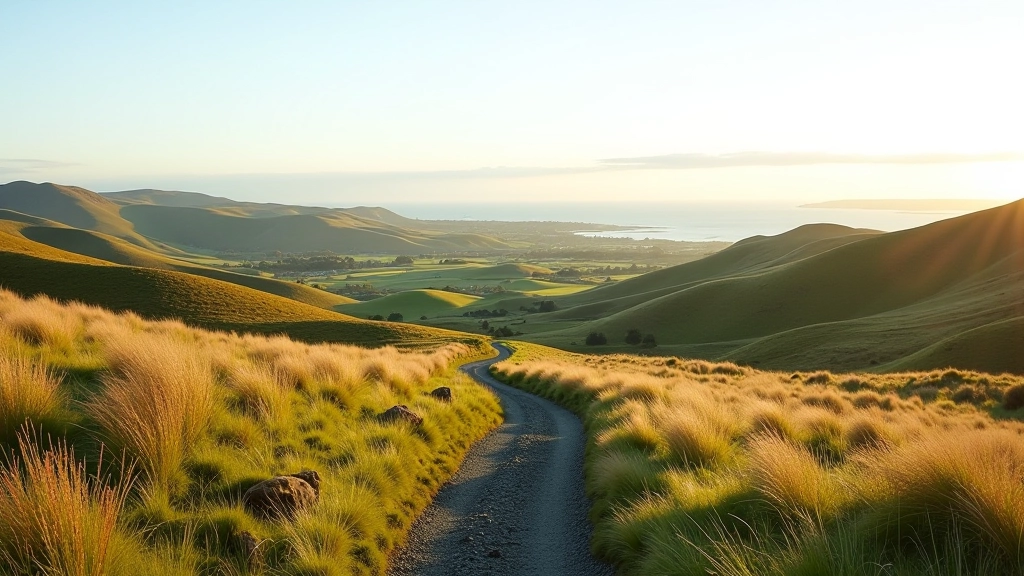 Group of adults hiking on a scenic Irish hillside trail with green valleys and clear skies